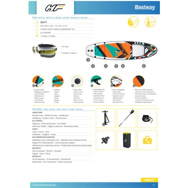 Bestway Paddle Board Sup Seti Tek Kişilik Kullanıma Uygun Fiyatı