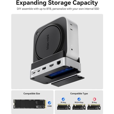 Orico VS10 Mac Mini 10IN1 Dikey Bağlantı Docking Station - Fiyatı