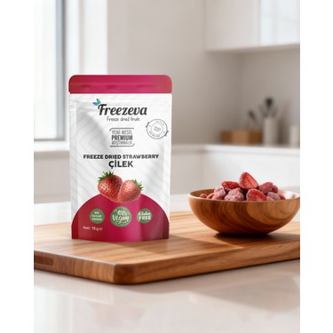 Freezeva Dondurularak Kurutulmuş Çilek 15 gr - Freeze Dried Fiyatı