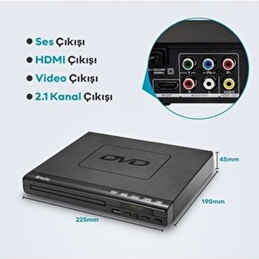 Hello HL-5483 Kumandalı DVD Player 480I 576I 720P60 1080P Fiyatı