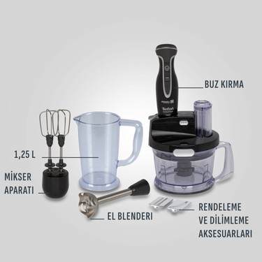 Tefal Powelix Activflow Pro 1000 W Blender Seti - Siyah Fiyatı