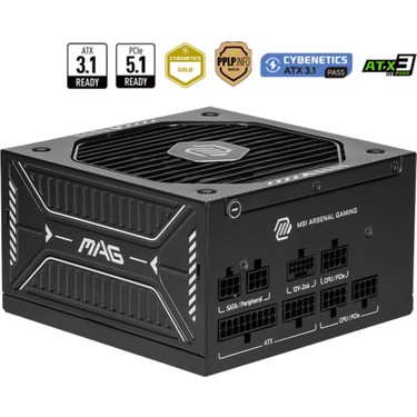 MSI Msı Mag A750GLS Pcıe5 Atx V3.1 750W Pcıe 5.1 Ready 80+ Fiyatı