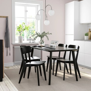 IKEA Lısabo Mutfak Masası Siyah 140 x 78 cm 4 Kişilik Fiyatı