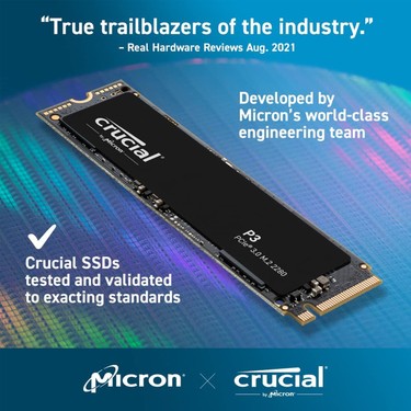 Crucial Crucıal P3 1tb 3500/3300MB/S M.2 2280 Pcıe Nvme SSD Fiyatı