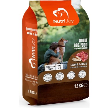 Nutrijoy Kuzu Etli Yetişkin Köpek Maması 15KG Fiyatı