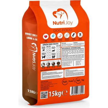 Nutrijoy Kuzu Etli Yetişkin Köpek Maması 15KG Fiyatı