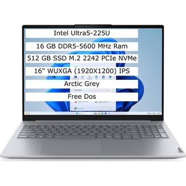 Lenovo Thinkbook 16 Intel Core Ultra 5 225U 16GB 512GB SSD Fiyatı