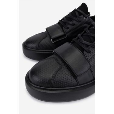 Valmenti Erkek Hakiki Deri Siyah Sneakers & Spor Ayakkabı Fiyatı
