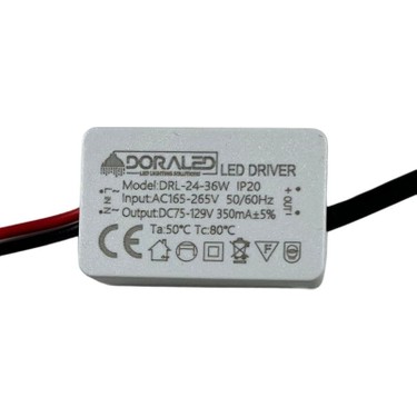 Dora Led 24-36X1W 350Ma 70-130V Power Led Driver IP20 Power Fiyatı
