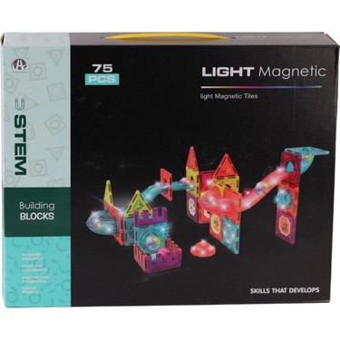 OMZ Magnetic Tiles Light Version 75 Parça Kız Erkek Çocuk Fiyatı