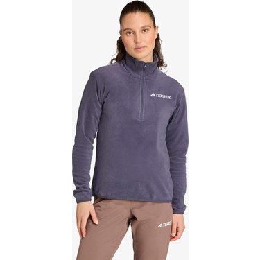 adidas Multi Essentials 1-2 Zip Fleece Kadın Mor Yürüyüş Fiyatı