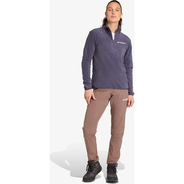adidas Multi Essentials 1-2 Zip Fleece Kadın Mor Yürüyüş Fiyatı