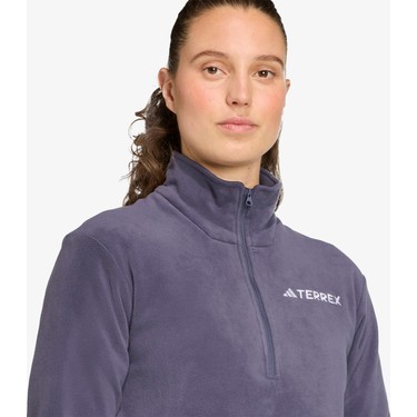 adidas Multi Essentials 1-2 Zip Fleece Kadın Mor Yürüyüş Fiyatı