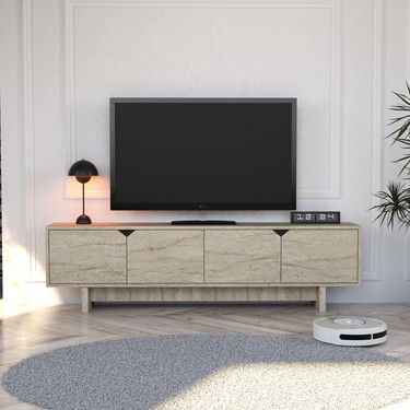 Turan Traverten Tv Ünitesi - 180 cm Modern Tasarım, Ekonomik Fiyatı