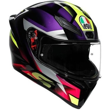 Agv Motosiklet Kaskı K1 S Fastlap Black Purple Pink Fiyatı