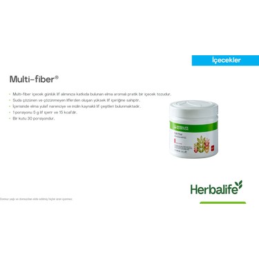 Herbalife Multi-Fiber - Lif Takviyesi ve Elma Aromalı Içecek Fiyatı