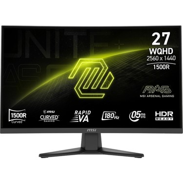MSI Msı 27 Mag 275CQF E18 2560X1440 (Wqhd) 16:9 Curve 1500R Fiyatı
