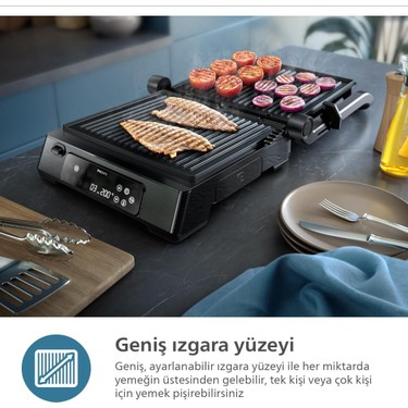 Philips 2200W Dijital 7000 Serisi Izgara ve Tost Makinesi+ Fiyatı