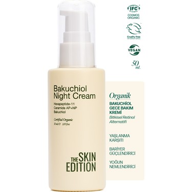 The Skin Edition Organik Bakuchiol Gece Bakım Kremi Peptid, Fiyatı