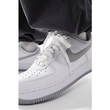 Nike Air Force 1 ホワイト/グレー Nike Air Force 1 Low Af1 Unisex Leather Sneaker Hakiki Deri Fiyatı
