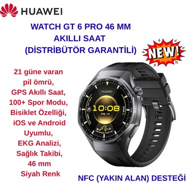 Huawei Huaweı Watch Gt 6 Pro Akıllı Saat, 21 Güne Varan Pil Fiyatı