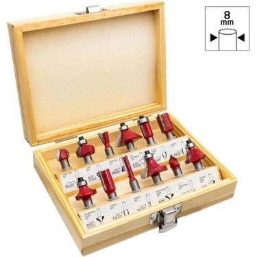 Rox Wood 12 Parça Ahşap Freze Seti 8mm Sap Fiyatı