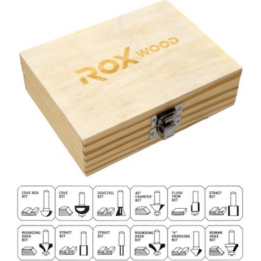 Rox Wood 12 Parça Ahşap Freze Seti 8mm Sap Fiyatı
