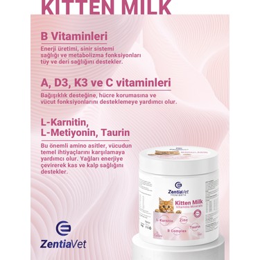 ZentiaVet Kıtten Mılk 200 gr Kedi Süt Tozu Anne Sütü Fiyatı