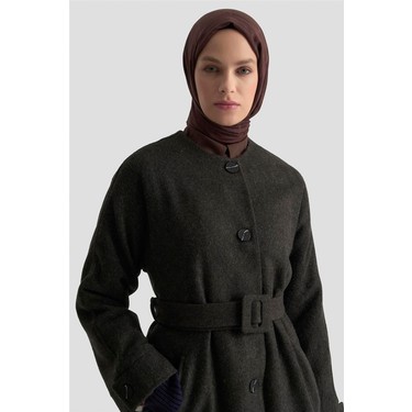 Armine Seyyar Ribana Yakalı Kaban 25K7606 Antrasit Fiyatı