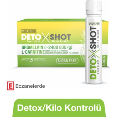 Marka Hangover Shot Detoxshot Kilo Kontrol Desteği, Fiyatı