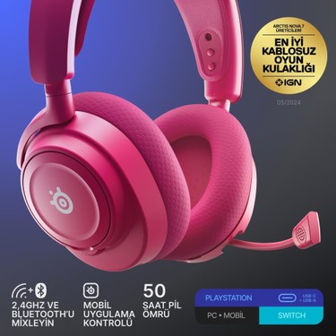 Steelseries Arctis Nova 7p Gen2 Kablosuz Magenta Gaming Fiyatı