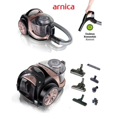 Arnica Turbo Başlıklı Premium Torbasız Süpürge, Hepa 13 Fiyatı