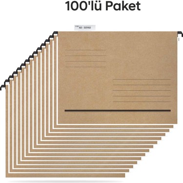 Tunakart ASD2003 Plastik Çubuklu Askılı Telli Dosya 100 Lü Fiyatı