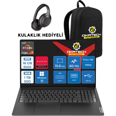 Lenovo V15 Ryzen 7 7730U 16 GB Ram Ddr4 1 Tb SSD 15,6 Fiyatı