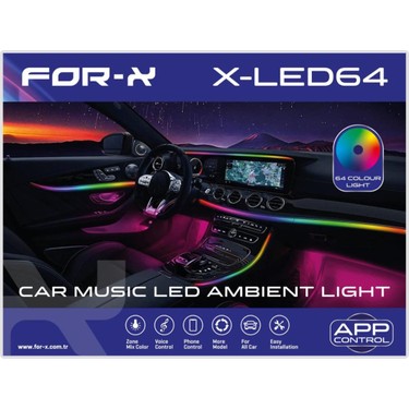 Forx For x X-LED64 Profesyonel App Kontrollü Rgb Araç Içi Fiyatı