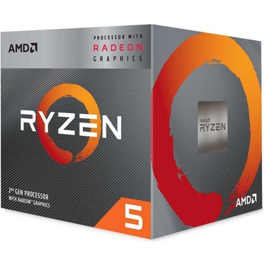 CPU AMD Ryzen 5 3400G BOX AMD RYZEN 5 3400G 3.70GHZ 65W 6MB AM4 FANLI BOX Fiyatı