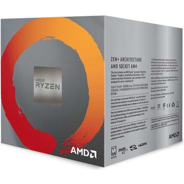 AMD RYZEN 5 3400G 3.70GHZ 65W 6MB AM4 FANLI BOX Fiyatı