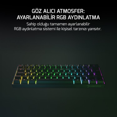 Gamepower Lyra Rgb 60M 62TUŞ Siyah Mekanik Kablolu Red Fiyatı
