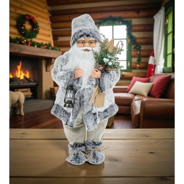 Yılbaşı Noel Baba BÜYÜK BOY Oyuncak Yeni 2026 24X18X45CM Gri Fiyatı
