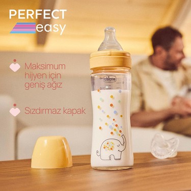 Chicco Perfect Easy Biberon Cam 240 ml Yavaş Akış-Unisex Fiyatı