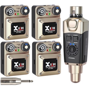 Xvive XV-U45R4 4 Alıcı + 1 Vericili Kablosuz In-Ear Monitör Fiyatı