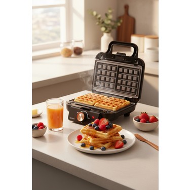 Kiwi KSM-2432 Çıkarılabilir Plakalı Waffle Makinesi - Tost Fiyatı