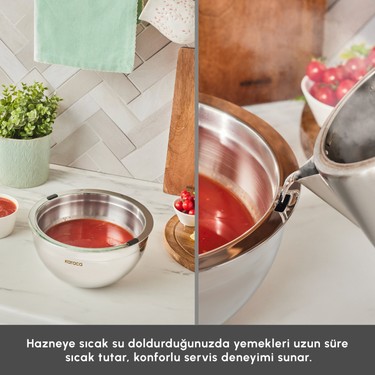Karaca Mutfaksever Ice Hot Bowl Çift Cidarlı ve Su Hazneli Fiyatı