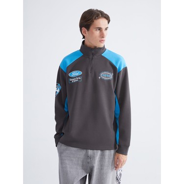 Luck様 Lc Waikiki Yeni Sezon Dik Yaka Ford Baskılı Erkek Sweatshirt Fiyatı