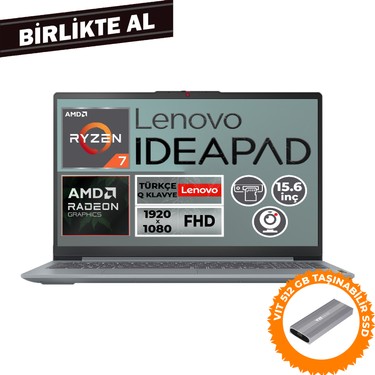 Lenovo Ideapad Slim 3 Ryzen 7 5825U 16GB 512GB SSD 15.6 Fiyatı