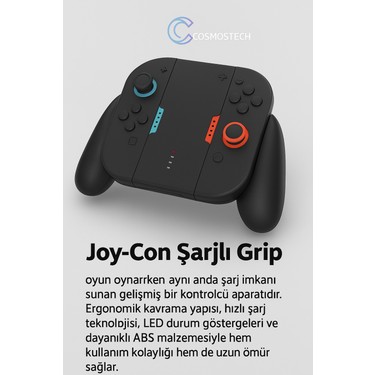 Cosmostech Switch 2 Joy-Con Şarjlı Grip – Taşınabilir Fiyatı
