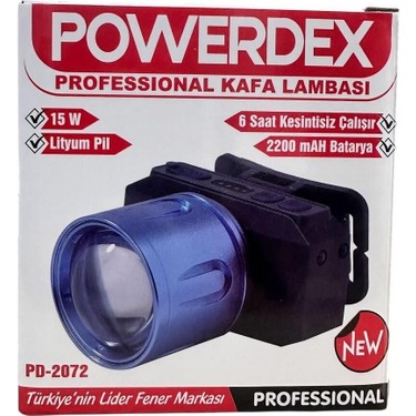 Powerdex PD-2072 Profesyonel Kafa Lambası | 15W 1500 Lümen | Fiyatı