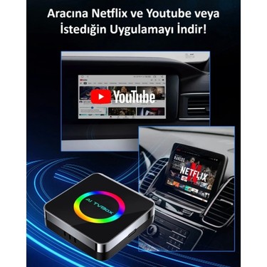 Azurtech Carplay Ai Box Youtube, Netflix,& Kablosuz Fiyatı