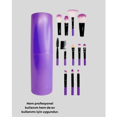 Ultra Yumuşak 12'li Makyaj Fırça Seti – Dökülme Yapmaz, Fiyatı