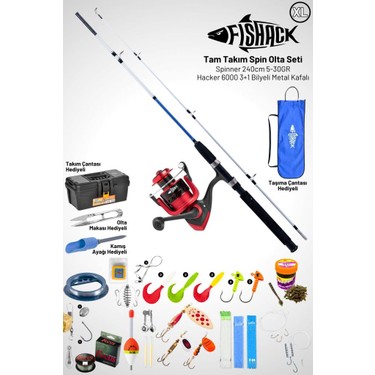 Fishack Tam Takım Spin Olta Seti - 240CM Kamış 5-30GR / Fiyatı